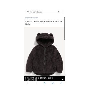 $11 Sherpa Critter Zip Hoodie for Toddler Girls | Old Navy