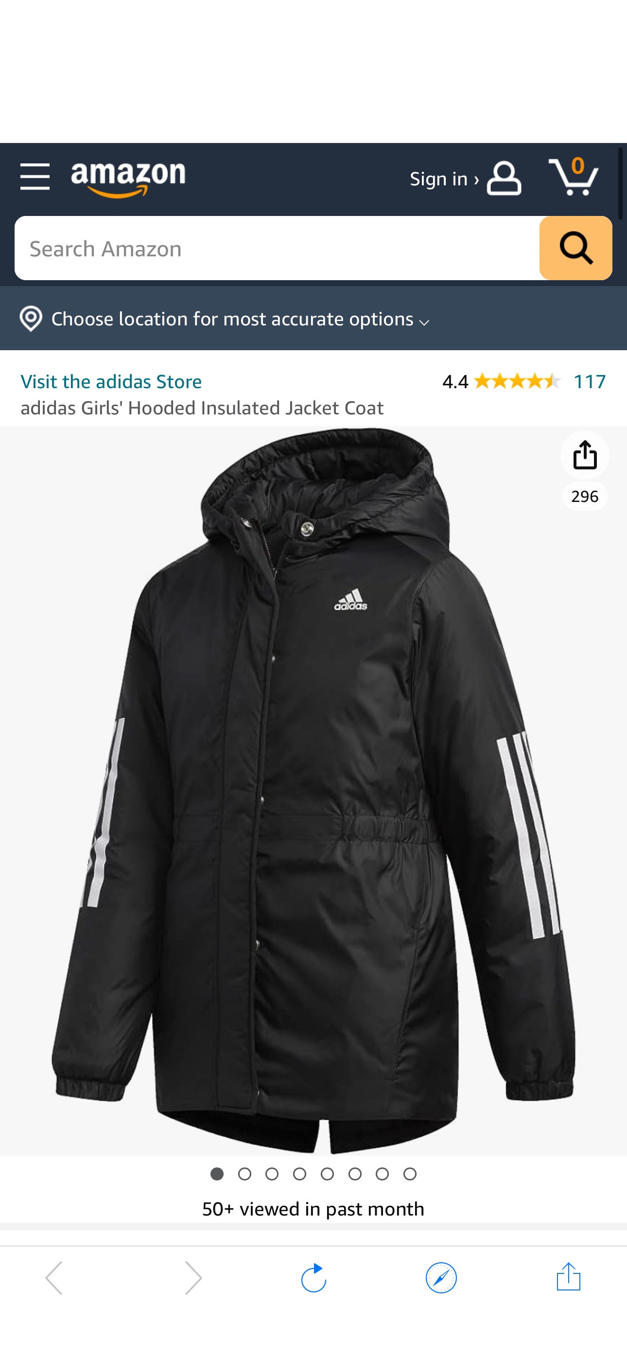 Amazon.com: adidas Girls' Hooded Insulated Jacket Coat, Black, XX-Small: Clothing, Shoes & Jewelry