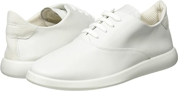 Amazon.com | ECCO Women's Minimalist Lace Sneaker, White/Shadow White, 10-10.5 | Fashion Sneakers