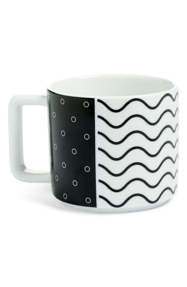 黑白条纹波点咖啡杯