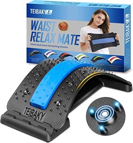 TEIBAKY Lower Back Stretcher for Pain Relief, Back Massager Lumbar Support