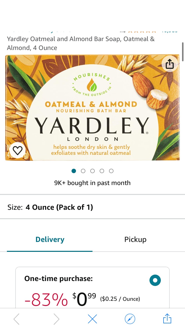 Amazon.com: Yardley Oatmeal and Almond Bar Soap, Oatmeal & Almond, 4 Ounce : Everything Else