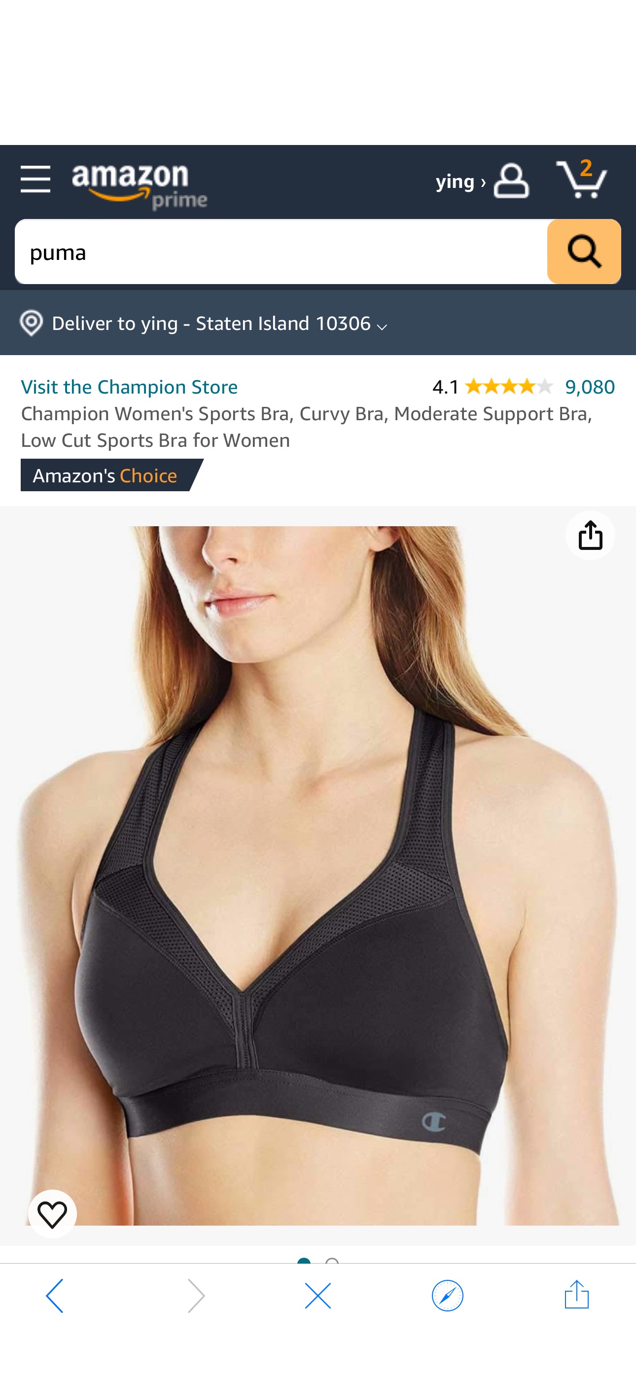 Champion womens The Curvy Sports Bra, Black, Large US at Amazon Women’s Clothing store