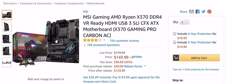 MSI Gaming AMD Ryzen X370 DDR4 主板