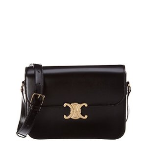 $3099.99 CELINE Medium Triomphe Leather Shoulder Bag / Gilt凯旋门