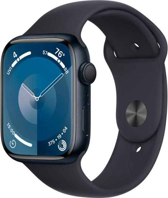 Apple Watch Series 9 (GPS) 45mm Midnight Aluminum Case with Midnight Sport Band S/M Midnight MR993LL/A - Best Buy