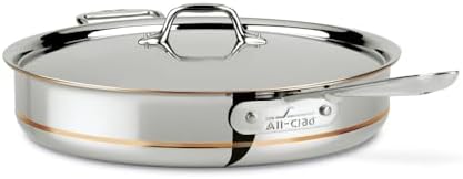 Amazon.com: All-Clad Copper Core 5-Ply Stainless Steel Sauté Pan with Steel Lid 3 Quart Induction Oven Broiler Safe 600F Pots and Pans, Cookware Silver: Saute Pans: Home &amp; Kitchen