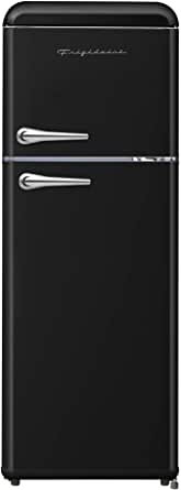 FRIGIDAIRE EFR756-BLACK EFR756, 2 Door Apartment Size Retro Refrigerator with Top Freezer