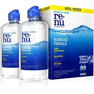 Amazon現有Renu, Multi-Purpose Disinfectant隱形眼鏡清潔液12 Fl Oz 兩瓶裝特價
