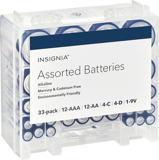 Insignia Assorted Batteries with Storage Box (33-Pack)