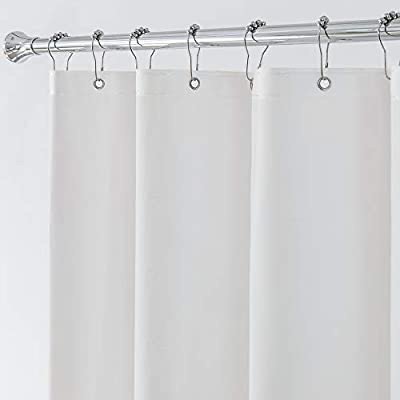 Aimjerry Heavy Duty Eva White Shower Curtain Liners for Bathroom with 12 Plastic Hooks