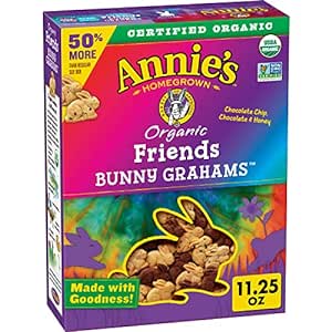 Amazon.com: Annie&#39;s Organic Friends Bunny Graham Snacks, Chocolate Chip, Chocolate &amp; Honey, 11.25 oz.