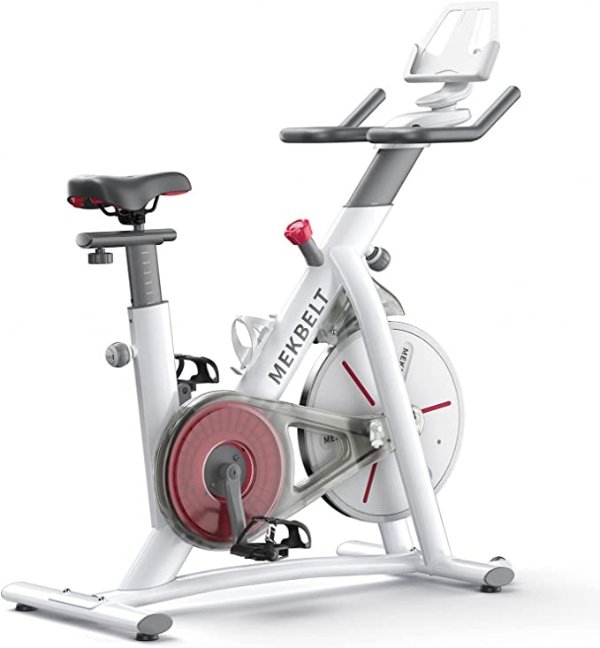 Indoor Cycling Bike, Mekbelt Exercise Bike Supports Bluetooth Connected Smart Stationary Bike with Silent Magnetic Resistance 100 Levels for Home Gym Exercise