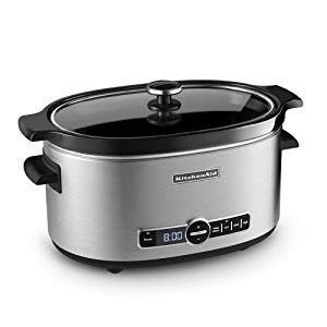 KSC6223SS Slow Cooker with Easy Serve Glass Lid, 6 quart