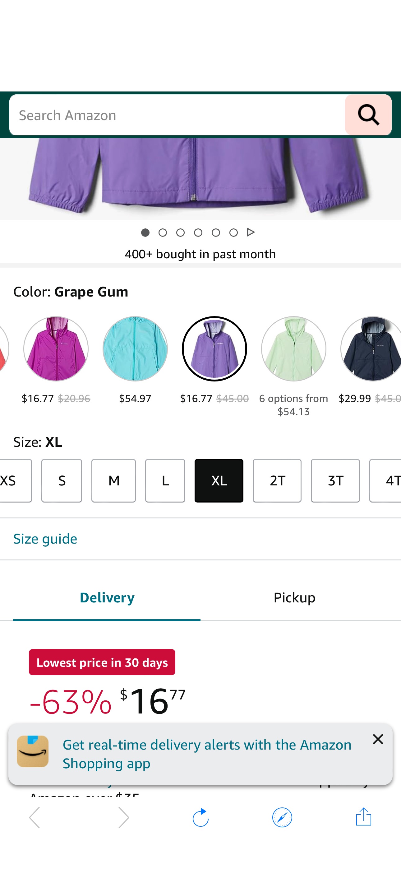 Amazon.com: Columbia Youth Girls Switchback II Jacket, Grape Gum, X-Large : Clothing, Shoes & Jewelry