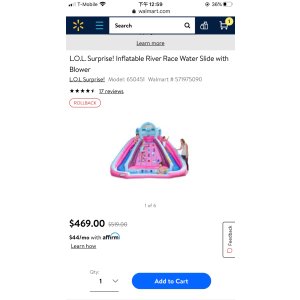 $469 L.O.L. Surprise超大充气玩水滑梯