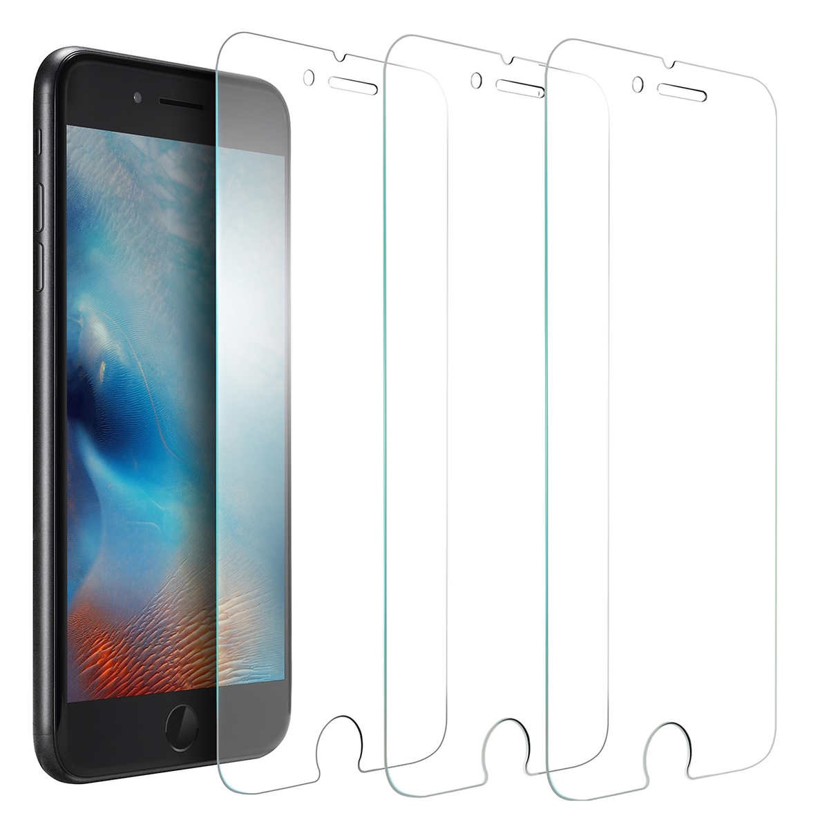 Costco现有Anchor GlassGuard 屏幕保护膜 iPhone SE (兼容 iPhone SE (2020)、iPhone 8、iPhone 7 和 iPhone 6s) 3件装