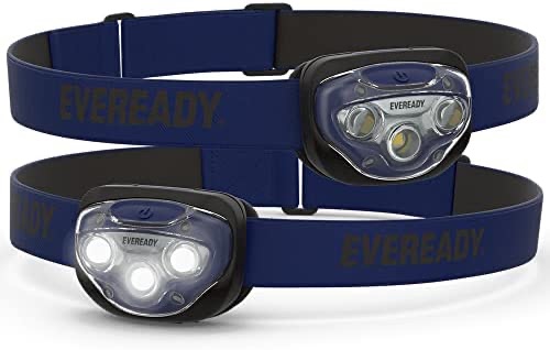 Amazon.com: Eveready LED Headlamps (2-Pack), Bright and Durable Head Lights for Running, Camping, Fishing, Emergency (Batteries Included),Navy Blue (2-Pack),Adjustable : Tools & Home Improvement