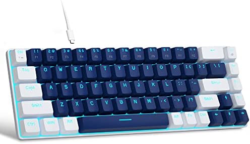 Amazon.com: MageGee Portable 60% Mechanical Gaming Keyboard, MK-Box LED Backlit Compact 68 Keys Mini Wired Office Keyboard with Blue Switch 