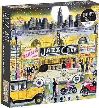 Amazon.com: Galison Michael Storrings Jazz Age 1000 Piece Puzzle from 20”x20” Jigsaw Puzzle, Beautifully Illustrated Design, Fun & Challenging Activity The Whole Family Can Enjoy, Great Gift Idea : Ga
