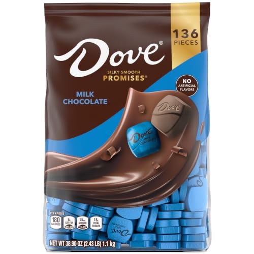 DOVE PROMISES Milk Chocolate Candy, 136 Ct Bulk Bag B07NDDLKDP