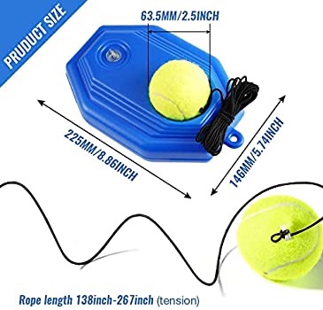Amazon.com : Defze Tennis Trainer, Portable Tennis Rebounder with 3 Long Rope Balls, Practice Tennis Equipment, Tennis Training Equipment for Kids Adults Beginners, Blue : Sports & Outdoors