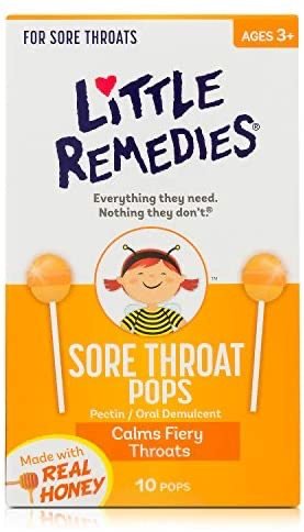 Sore Throat Pops, Made With Real Honey, 10 Count