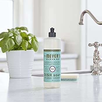 Amazon.com: Mrs. Meyer's Liquid Dish Soap, 洗碗精 Biodegradable Formula, Basil, 16 fl. oz