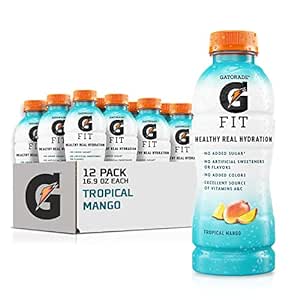 Amazon.com : Gatorade Fit Electrolyte Beverage, Healthy Real Hydration, Tropical Mango, 16.9.oz Bottles (12 Pack) : Everything Else