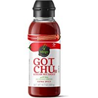 GOTCHU - Extra Spicy Korean Hot Sauce, Made with Gochujang Fermented pepper paste, Low Heat Sweet-Spicy-Savory-Earthy Flavor [10.7 Oz Squeeze Bottle]