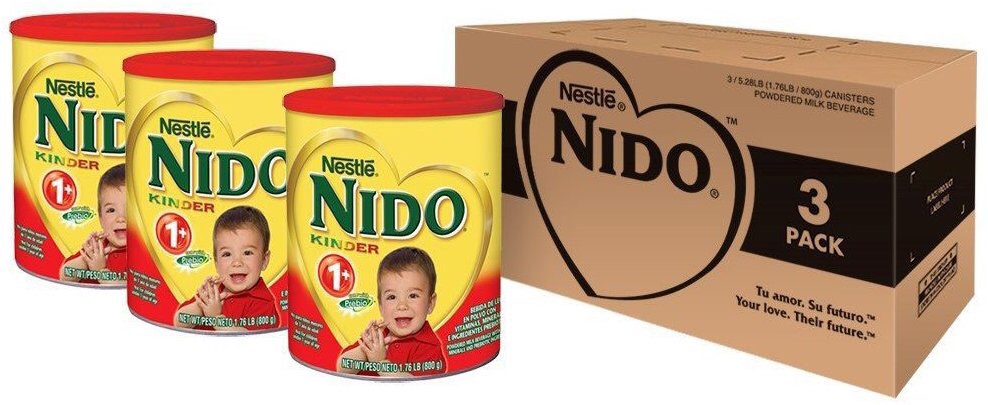 Nido Kinder 1+ 儿童奶粉, 1.76 Pound, 3 罐