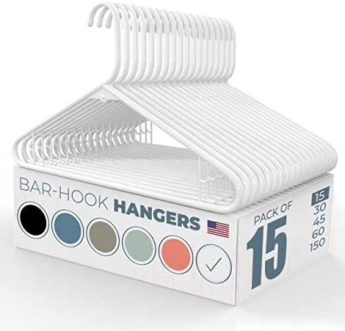 Amazon.com: Honey-Can-Do HNG-01523 Recycled Plastic Hangers, White, 15 Count (Pack of 1) : Home & Kitchen