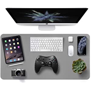 Amazon.com : 免费Aothia Office Desk Pad, Natural Cork & PU Leather Dual Side Large Mouse Pad, Laptop Desk Table
