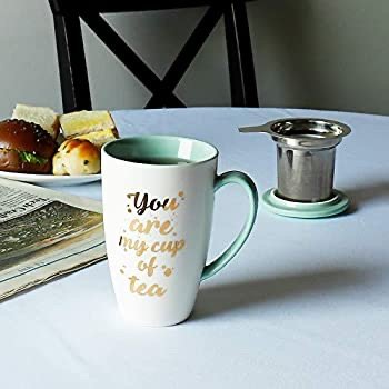 205.109 Porcelain Tea Mug with Infuser and Lid