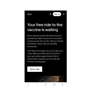 免费打Uber去接种疫苗!