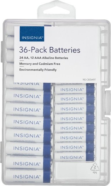 Insignia AA 5号 / AAA 7号碱性电池促销 36节