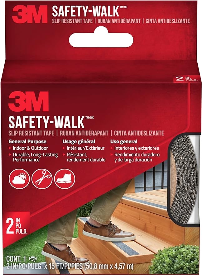 3M™ Safety-Walk™ Slip Resistant Tape, 2 in x 15 ft, Black : Amazon.ca: Tools & Home Improvement