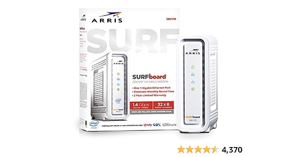 ARRIS® Surfboard® SB6190 Cable Modem, White