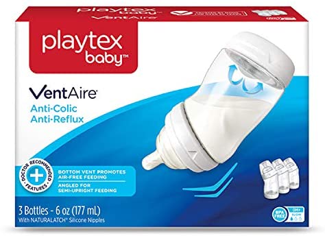 Amazon.com : Playtex Baby VentAire Bottle, Helps Prevent Colic and Reflux, 9 Ounce Bottles, 3 Count : Baby Bottles : Baby奶瓶