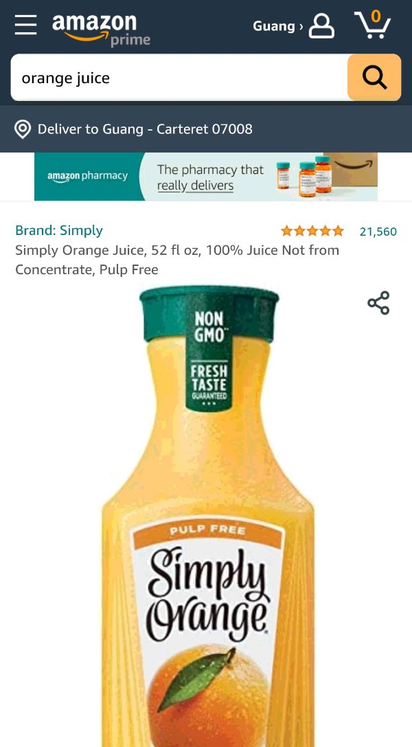Simply Orange Juice, 52 fl oz, 100% Juice Not from Concentrate, Pulp Free : Grocery & Gourmet Food