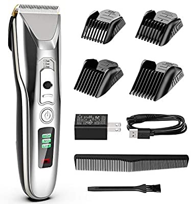 Amazon.com: Paubea Hair Clippers for Men - Cordless Ceramic Blade Mens Hair Trimmer Beard Trimmer Hair Cutting & Grooming Kit Rechargeable: Beauty剪发器