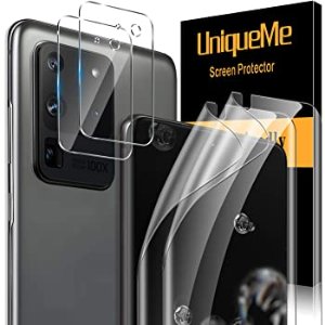 UniqueMe Soft TPU Screen Protector and Camera Lens Protector