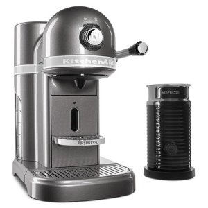 $275.88 Nespresso Espresso Maker by KitchenAid with Milk Frother (KES0504MS) 浓缩咖啡机 家用