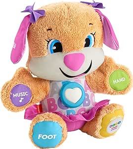 Amazon.com: Fisher-Price Laugh &amp; Learn Baby &amp; Toddler Toy Smart Stages Sis Interactive Plush Dog with Music Lights and Learning Content : Everything Else