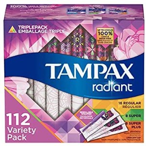 Tampax 多款卫生棉条大促 多种尺寸可选 112条低至$19.95