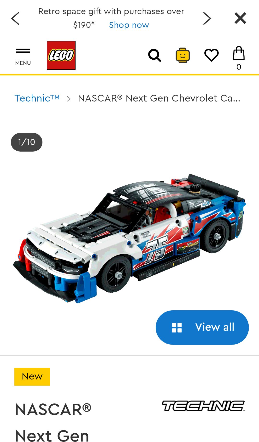 NASCAR® Next Gen Chevrolet Camaro ZL1 42153 | Technic™ | Buy online at the Official LEGO® Shop US