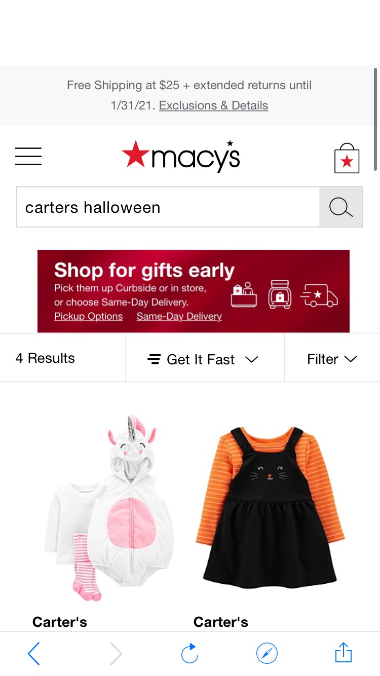 宝宝万圣节衣服Carters Halloween - Macy's