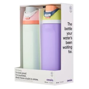 $19.98 Owala FreeSip 24-oz. Stainless Steel Water Bottle Combo Pack (Assorted Colors) - Sam s Club