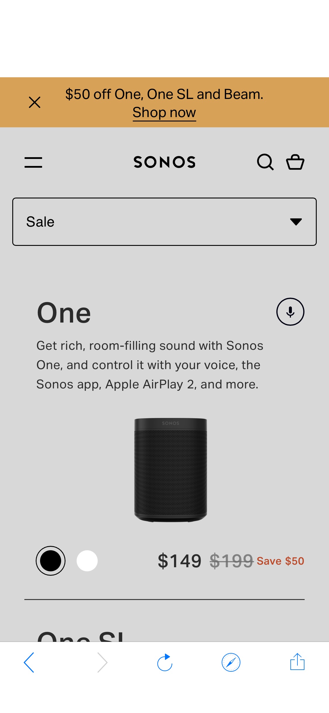 Sonos音响家庭影院$50 off