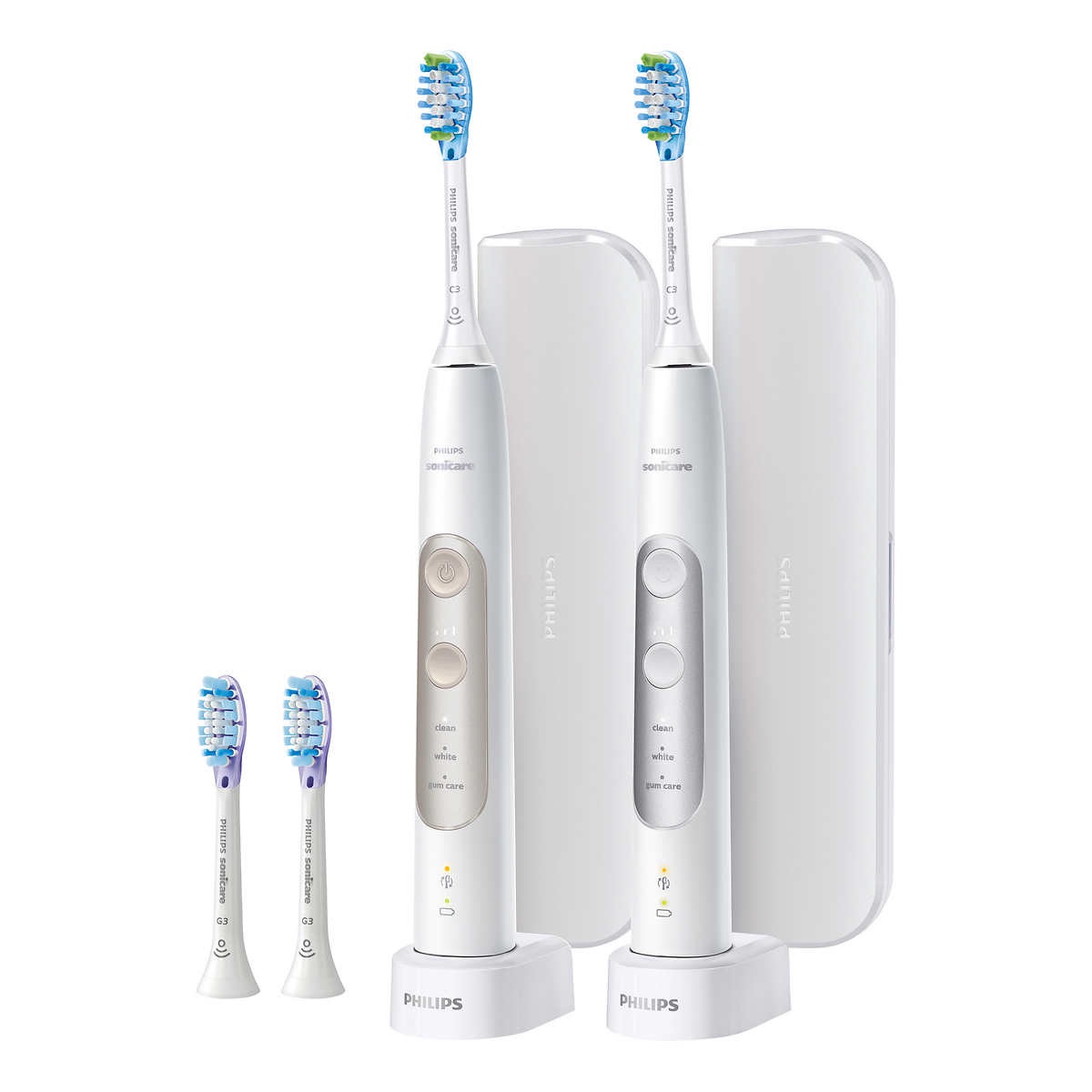Philips Sonicare PerfectClean Rechargeable Electric Toothbrush电动牙刷, 2-pack  | Costco